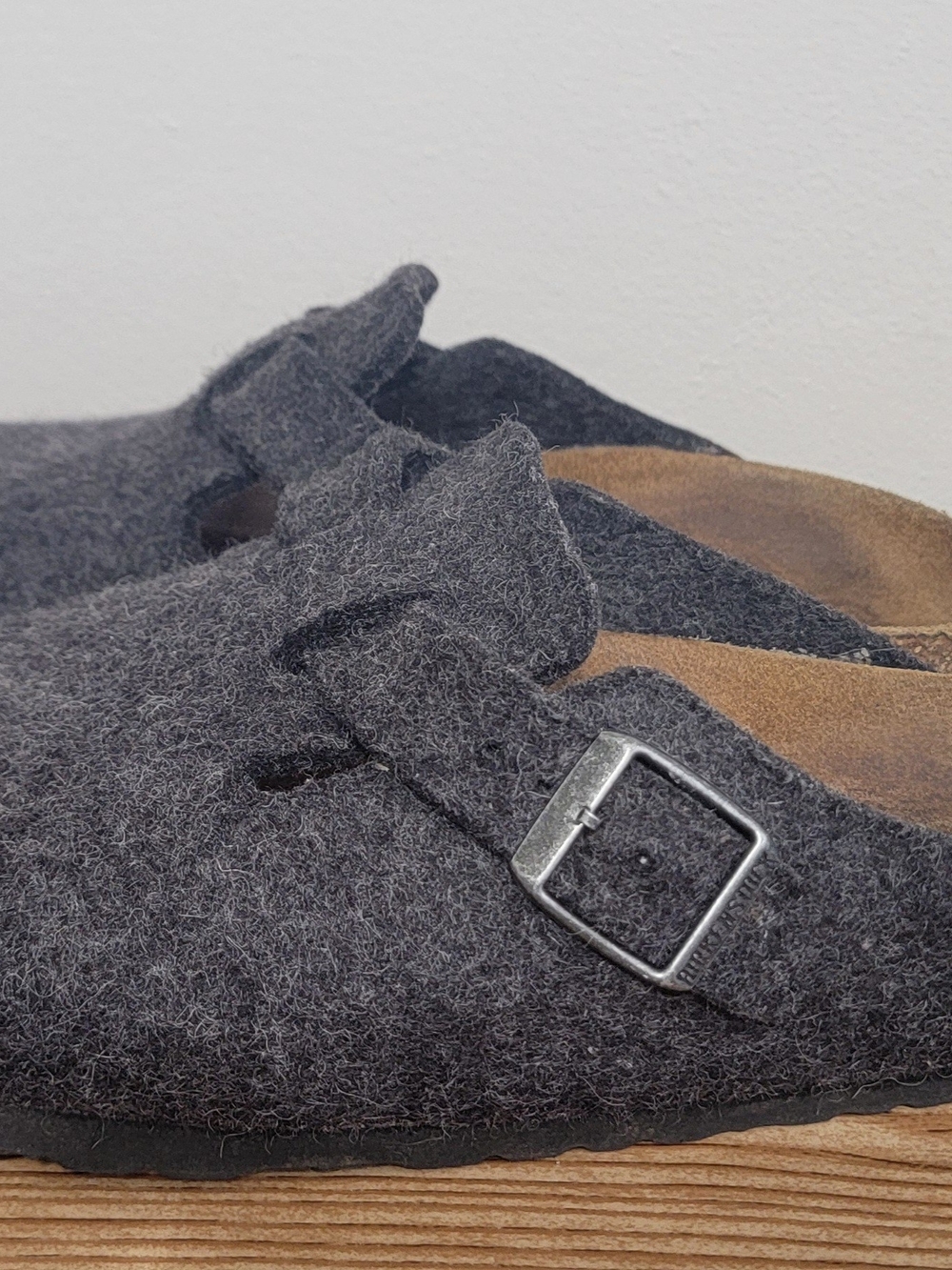 Birkenstock Boston Wool Felt Clogs Gray EU 39 - Picture 4 of 8